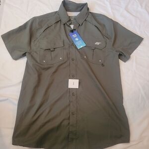 Men's Pursuit Gear Green Short Sleeve Fishing Shirt